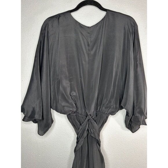 THE KOOPLES Black Women's Belted Modern Kimono Dress Size S Boho Classy Cocktail - Picture 5 of 7
